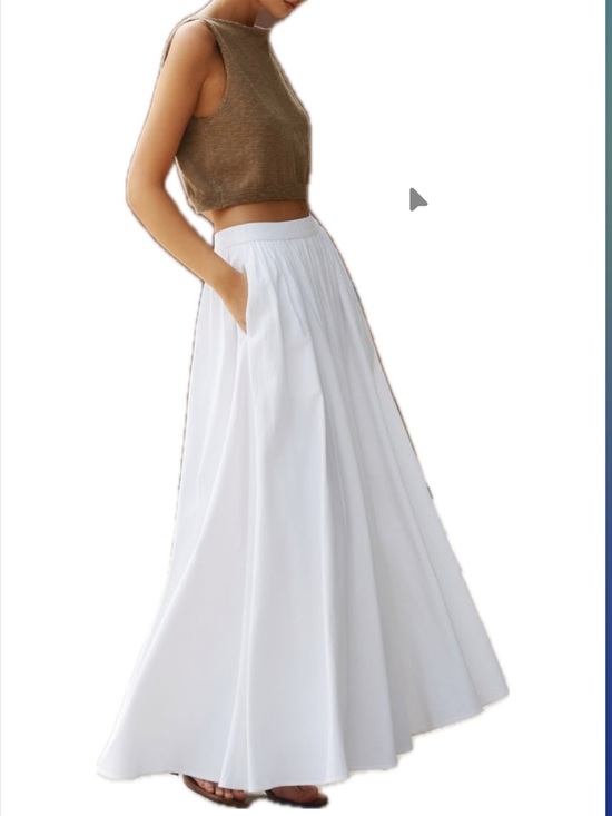 Commense Dresses & Skirts - Commense White Maxi Skirt with Pockets NWT